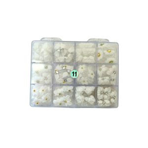11 3D flowers white jkiocean