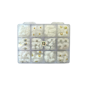13 3D flowers white jkiocean