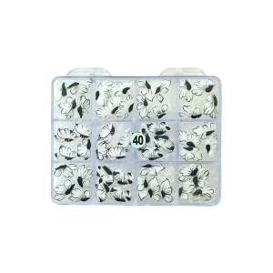 40 3D butterflies white