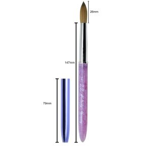 Double Kolinsky Brushes Purple Handle
