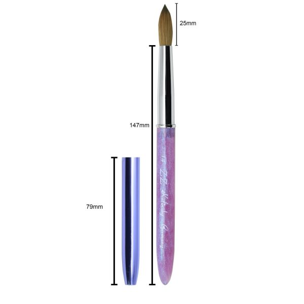 Double Kolinsky Brushes Purple Handle