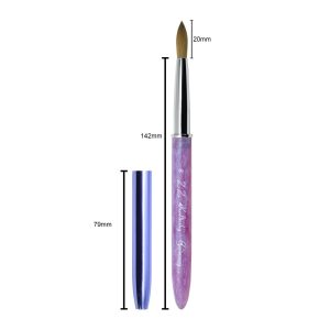 Double Kolinsky Brushes Purple Handle