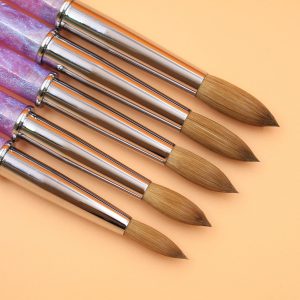 Double Kolinsky Brushes Purple Handle