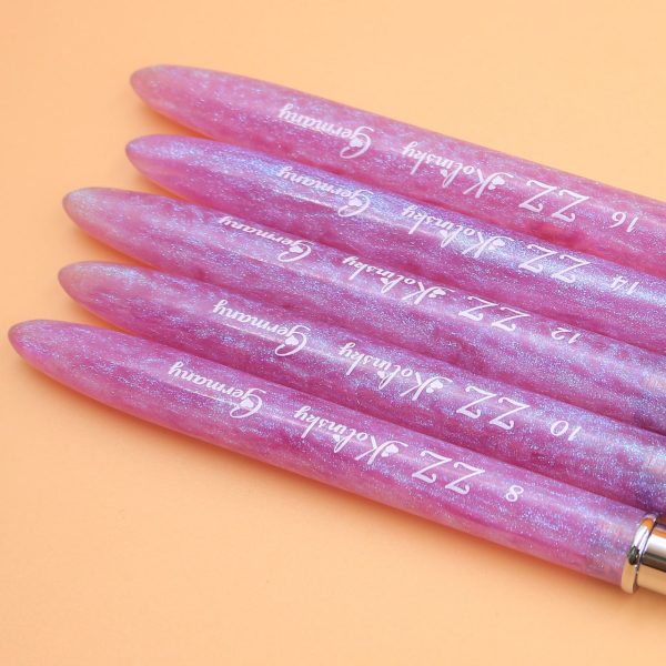 Double Kolinsky Brushes Purple Handle