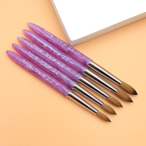 Double Kolinsky Brushes Purple Handle