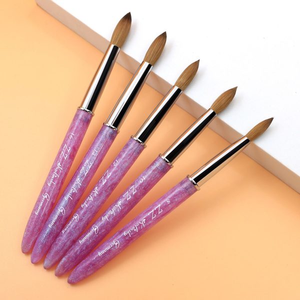 Double Kolinsky Brushes Purple Handle