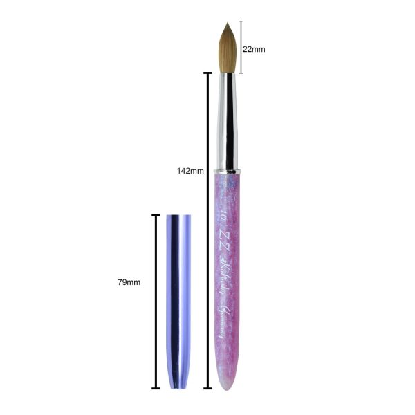Double Kolinsky Brushes Purple Handle