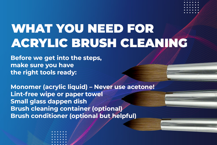 acrylic brush cleaning