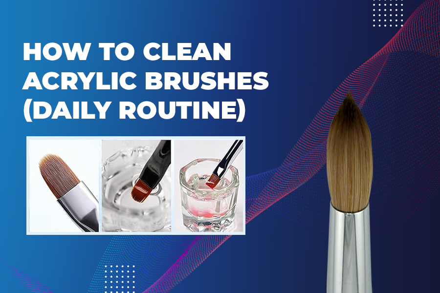 acrylic brush cleaning