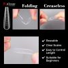 Dual Form Tip Nails - Extension for Gel Builder 5 Nail Tips - Nail Form - Clear