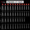 Dual Form Tip Nails - Extension for Gel Builder 8 Nail Tips - Nail Form - Clear
