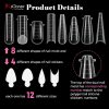 Dual Form Tip Nails - Extension for Gel Builder 7 Nail Tips - Nail Form - Clear