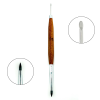 Brown Wooden Handle Double-Head Silicone