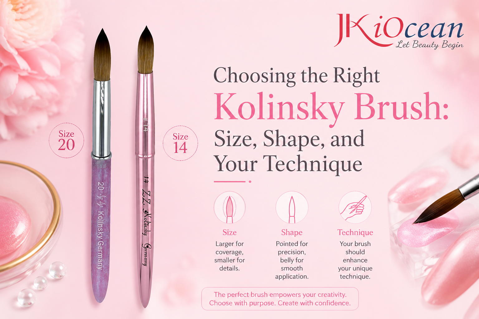 Kolinsky Sable Brushes for Acrylic Nails