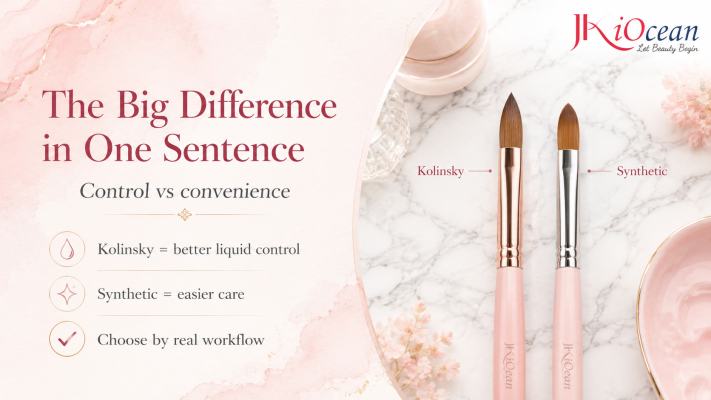 Kolinsky vs Synthetic Nail Brush