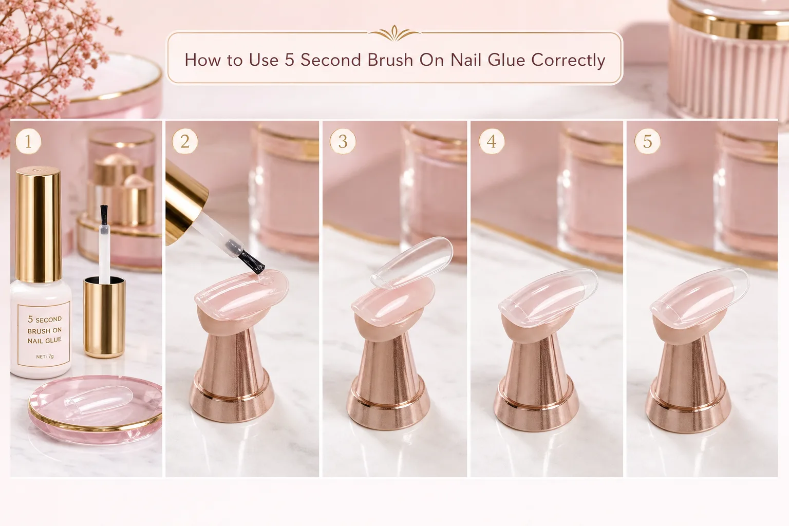 How to Use 5 Second Brush On Nail Glue Correctly