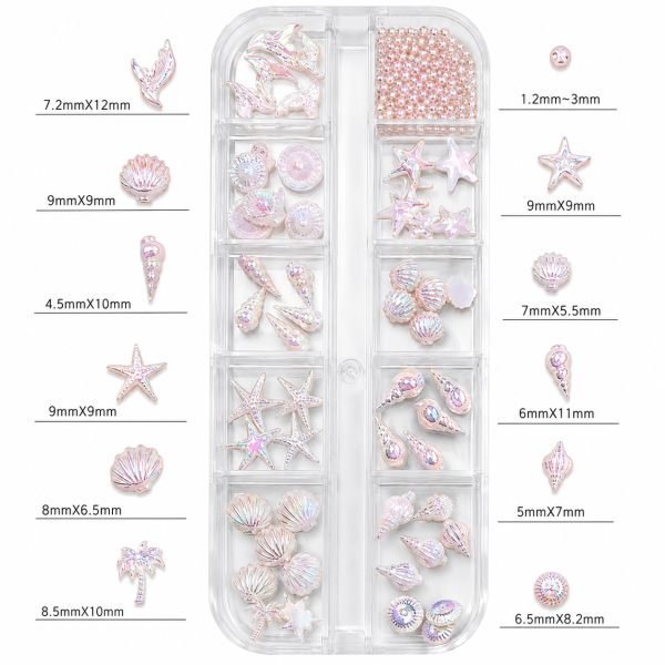 Charm in box Aurora Ocean Pink