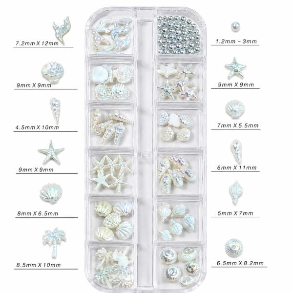 Charm in box Aurora Ocean White