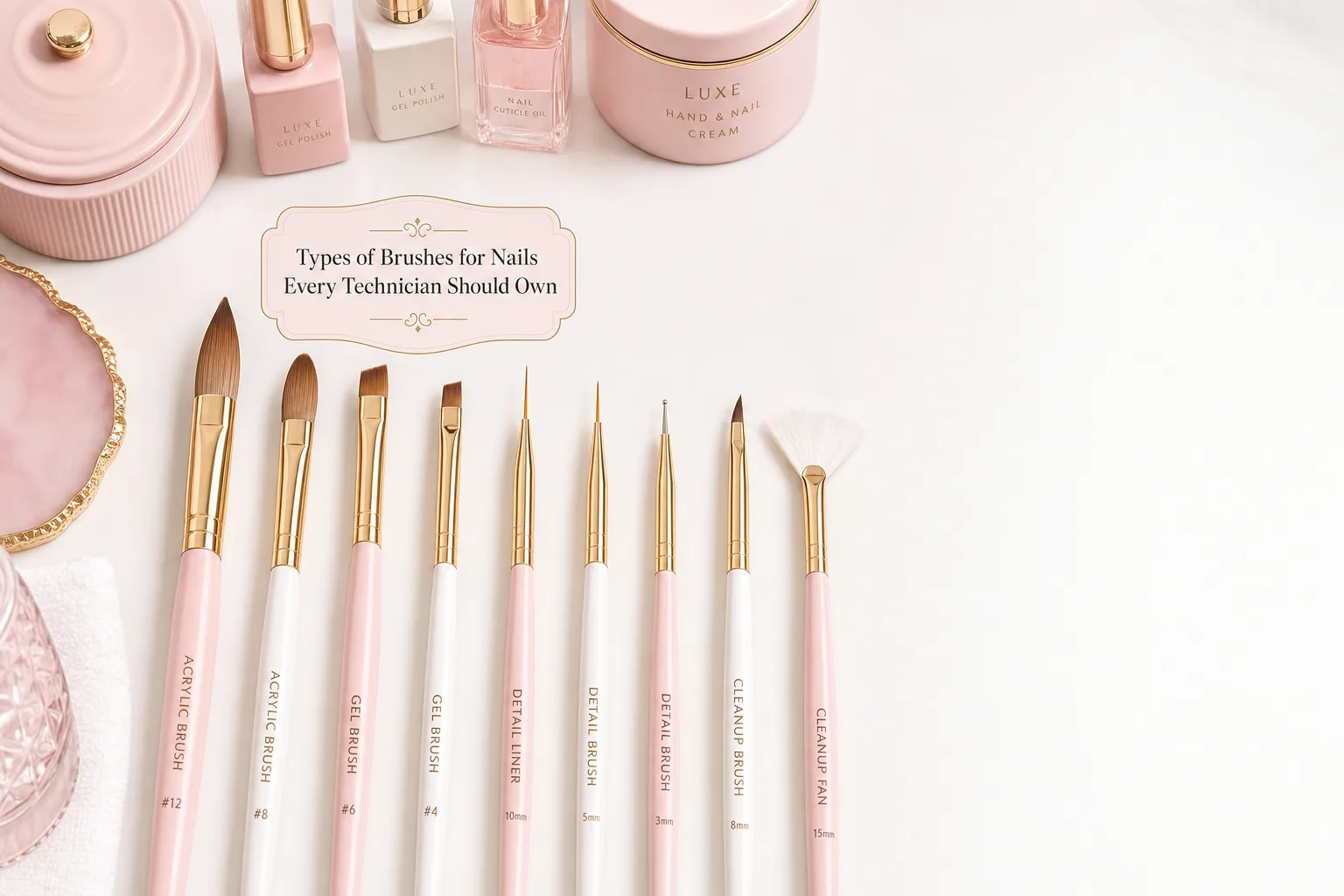 Brushes for Nails: The Complete Professional Guide to Choosing, Using, and Maintaining Nail Art Tools 3 Types of Brushes for Nails Every Technician Should Own