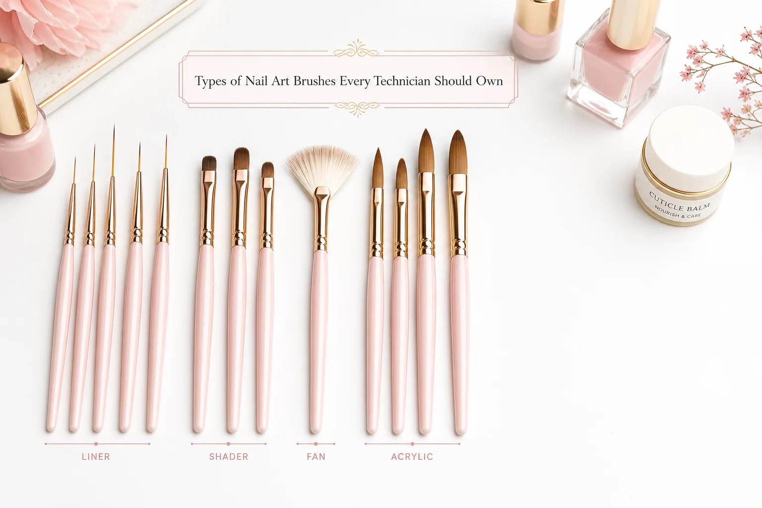 Types of Nail Art Brushes Every Technician Should Own